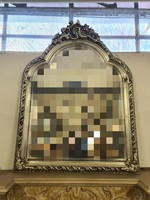 Ezüst színű barokk stílusú tükör