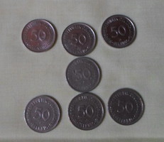 German money - coin, up to 50 pence (1990)
