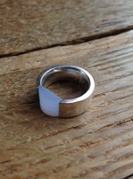 FURLA márkájú design ezüst gyűrű achát kővel