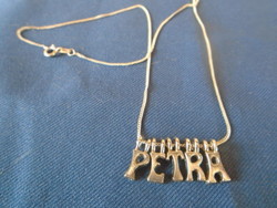 925 Silver necklace with variable row of letters