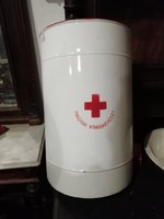 Disinfectant large tank, old enamel Hungarian red cross tank, 20-30s