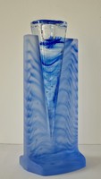 Kosta boda ice age / kjell engman / swedish design glass candle holder-27 cm
