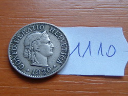 Switzerland 10 rappen 1920 / b mintmark (bern), copper-nickel # 1110