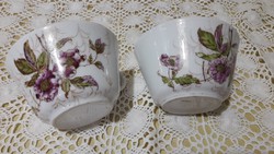 Beautiful floral thick-walled tea cups