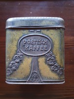 Rare antique richard poetzsch 100 year old coffee plate box, metal box