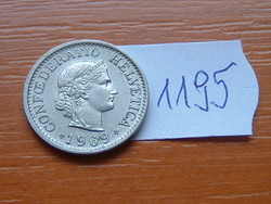 Switzerland 10 rappen 1969 / b mintmark (bern), copper-nickel # 1195
