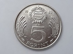 Magyarország 5 Forint 1983 érme - Magyar fém ötös 5 Ft 1983 pénzérme