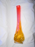 Szecessziós színátmenetes-üveg váza