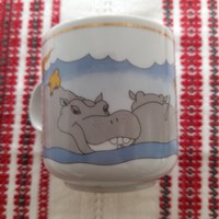 Lowland porcelain children's mug hippopotamus
