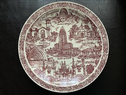 Amerikai VERNON KILNS tányér, circa 1940., Los Angeles, California, Hollywood képes
