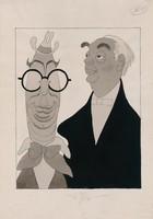 Ralph Barton -  Ed Wynn és Richard B. Harrison karikatúra - reprint
