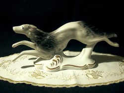 Futó agár porcelán kutya 28 cm hosszú Iris Cluj porcelán