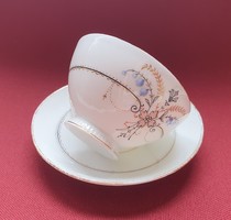 Német porcelán finom vékony kávés mokkás szett espresso virág mintával