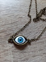 Bronz  kék szem amulett
