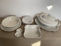 Zsolnay Porcelán Kék Barackvirágos Étkészlet