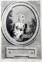 Pierre-Antoine Baudouin (1723-1769) után: Perette, antik francia rézmetszet