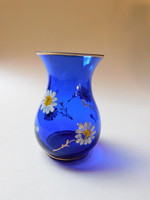 Parade antique, hand-painted glass vase with chamomile flower pattern 8 cm
