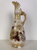 1880 körüli Zsolnay nagy méretű HIBÁTLAN extra ritka áttört váza 36 cm gyári állapot!