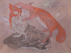 Stanisław witkiewicz - the fox rips the girl's head (astronomical compositions) - reprint