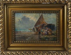 Unknown painter, fishermen, 19th century