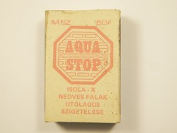 Retro advertising matchbox - retrofit wet walls for aqua stop - 1980s