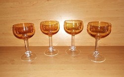 Iridescent retro glass goblet 4 pcs in one 13 cm (5 / k)