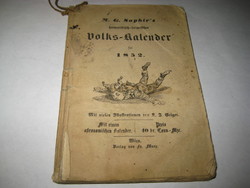 Volkskalender (People's Calendar) 1852 .12 X 17 cm 125 pages