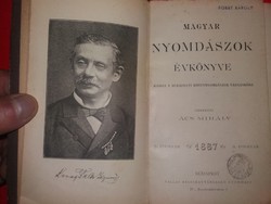Antik 1887 Nyomdászok évkönyve benne Lovag Falk Zsigmond portré dedikálva képek szerint