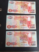 2009 50kwacha zambia unc 3d serial number pair