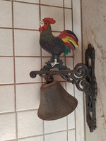 Antique cast iron small rooster bell for sale!