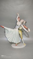 Rare hutschenreuther selb german porcelain dancing couple figurine designed by carl werner