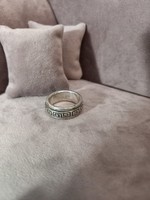 Silver ring with rotating middle part