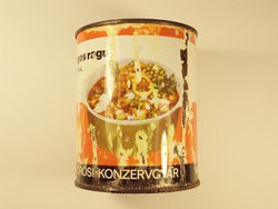 Retro vegetable stew tin can - nkgy Nagykőrös cannery from the 1970s
