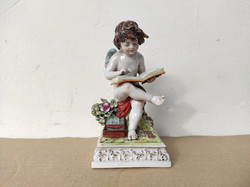 Antique sitzendorf porcelain sitting figurine angel flawless 5149