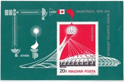 Hungary airmail stamp block 1976