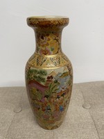 Chinese hand painted floral vase a6