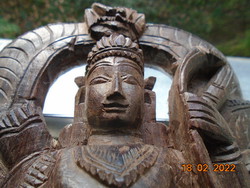 SHIVA hindu istenség faragott fa szobor
