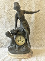 Antique clock, l & f. Moreau - Paris.