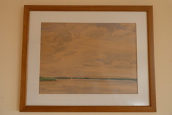 Paul Udvary: Balaton, watercolor glazed frame