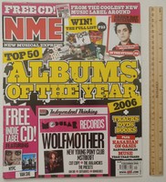 NME New Musical Express magazin 2006-12-09 Arctic Monkeys Killers Muse NYPC Kasabian Rapture Yeahs