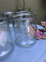 Decorative small jars for custard and glass cream