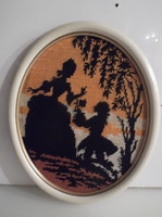 Tapestry - picture - 1978 - 34 x 28 cm - old - wooden frame - austrian - flawless