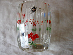 Antique Bieder painted medicinal souvenir glass aflenz