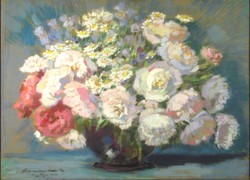 Mrs. János Thorma, kiss margit: flowers in a vase 1943
