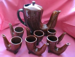 Retro drink pipe glove shatra bulgarian ceramic set