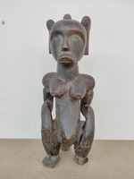 Antik patinás Fang népcsoport Gabon Kamerun afrikai nő szobor Sérült 5076