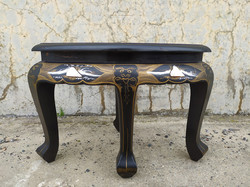 Antik kínai bútor lakk szekrény mellé háromszög cikkely kaspó tartó kis asztal 3807