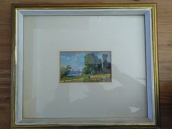 Kátai Mihály képcsarnokos miniatűr festmény