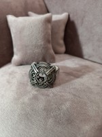 Antik Tibeti ezüst gyűrű