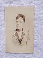 Antique sepia cdv / business card, portrait of lady rosa yenik studio photo from around 1890s